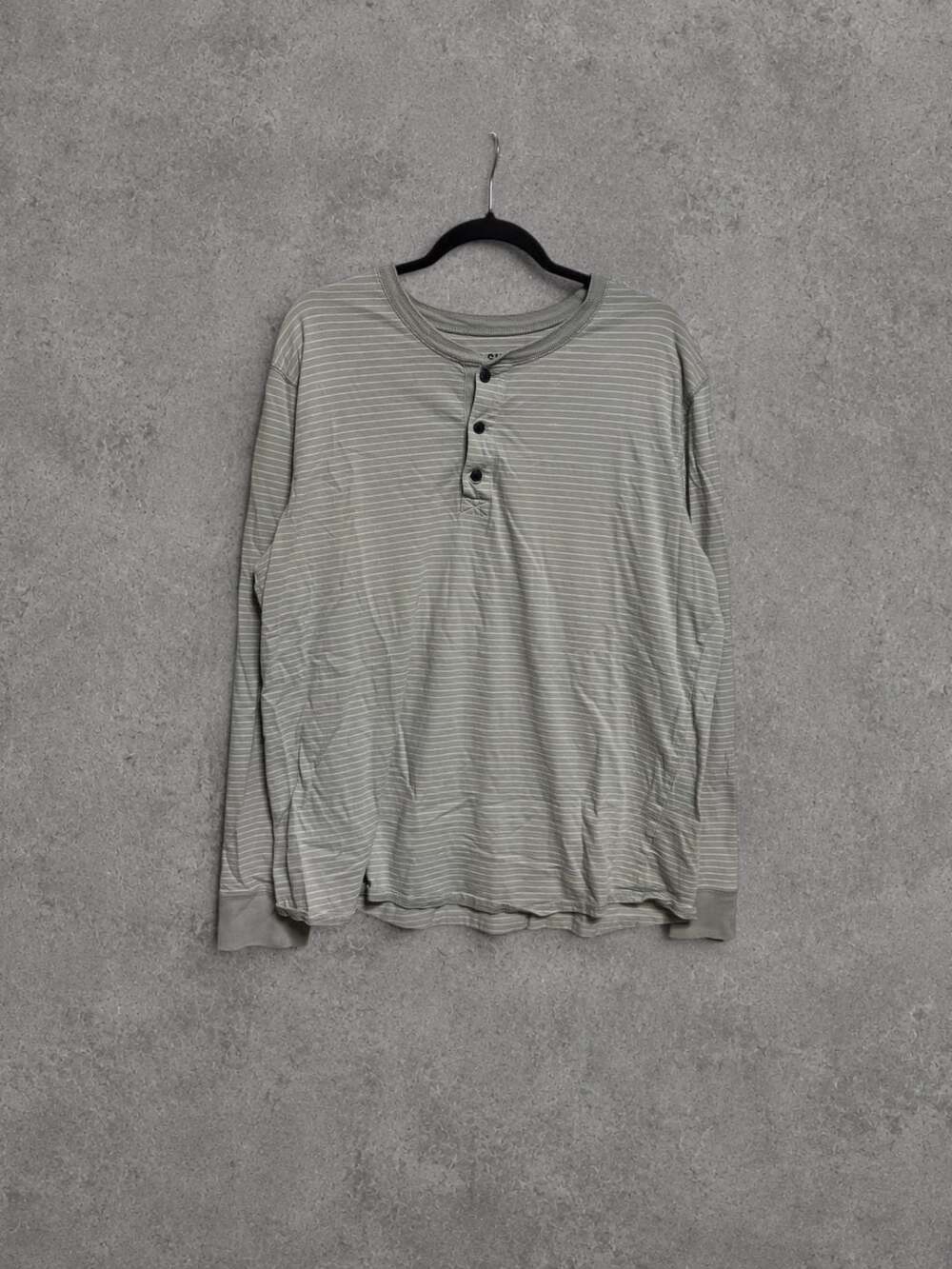 Mossimo Striped Long Sleeve Henley Shirt